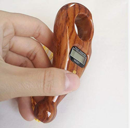 Digital Finger Tasbeeh Misbaha Counter for Prayer Islamic Tasbih Muslim (Walnut)