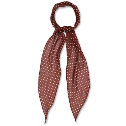 Polka Dot Scarf for Women, Chiffon Womens Scarves for Travel Date - color: Burgundy