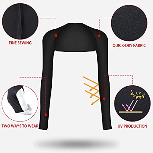 Women’s Cooling Shawl with Finger Holes – UV Protection Shrug, Breathable Sun Sleeves for Driving, Golf & Outdoor Sports - color: White