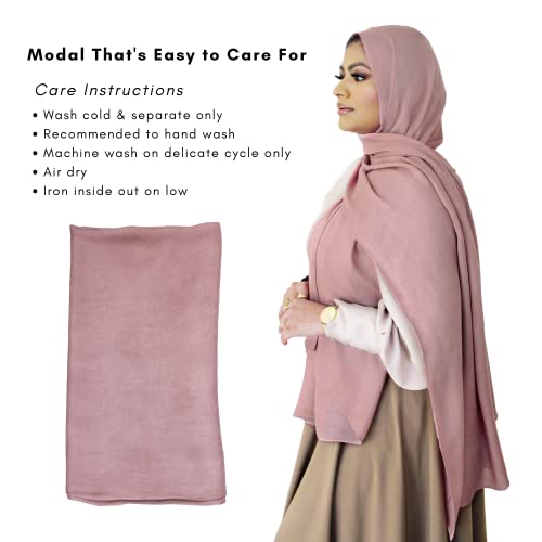 Modal Hijab for Women | Headscarf - color: Peony Blush Modal - Plain Hijab
