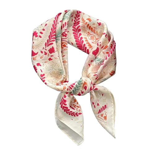 Silk Square Scarf Women Luxury Floral Print Soft Satin Kerchief Hairband Neckerchief Head Hijab Lady Headband