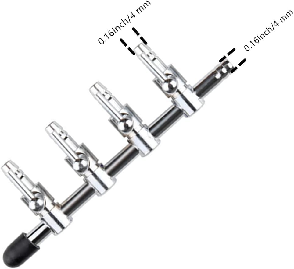 Aquarium Air Valve 4 Way Inline Manifold Air Flow Pump Tubing Splitter Lever Control Valve