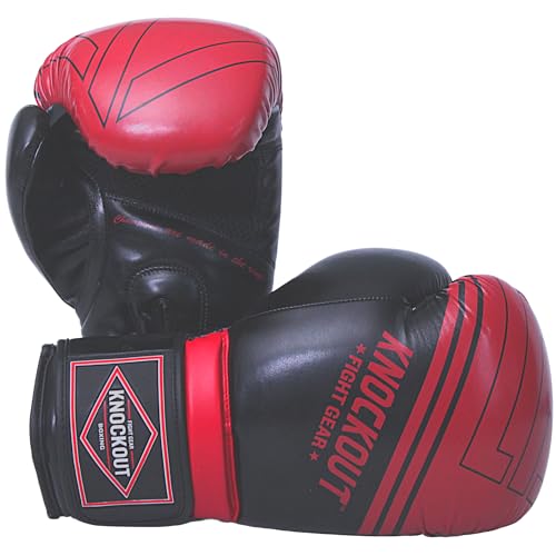 Boxing Gloves & Muay Thai Shin Guards for Men and Women, MMA Kickboxing Shin Pads Set, Adjustable Shin Guards with Instep Protection, Sparring & Martial Arts Training Gear - color: Red/Black, size: 16 oz