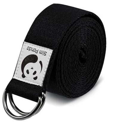 Yoga Bands with Adjustable D-Ring Buckle, Yoga Strap for Stretching, Cotton Belt for Fitness, Yoga, Pilates, Physical Therapy, Improve Flexibility