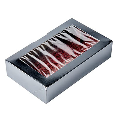 Restaurantware Sakura Vision 8 x 4.8 x 1.8 Inch Sushi Boxes 50 Disposable Take Out Boxes - Built-In Lid Clear Window Black Paper Rectangle Boxes For Sushi Maki Or Sashimi - size: Large