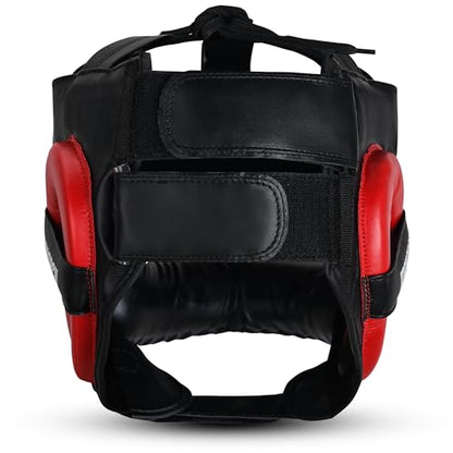 Full Face Boxing Headgear Boxing Sparring Men Women, a Complete Package for MMA and Kickboxing Trainees, Muay Thai Boxing Safety Head Guard - color: Red