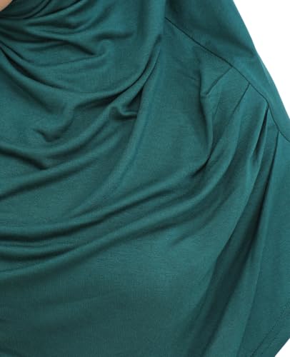 Prien Ready To Wear Hijab For Women, Instant Turban, Soft Muslim Scarf For Prayer, Long Hijabs, Islamic Clothes, Jersey Abaya - color: Emerald