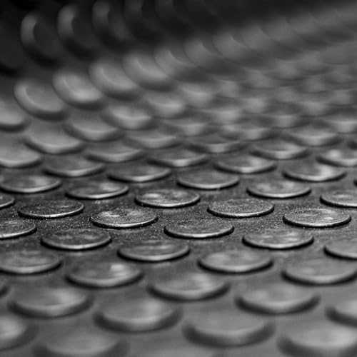 MSI Premium Black Rubber Floor Mat Roll - 3.3 x 33 ft, 4mm Thick - Heavy-Duty, Waterproof, Non-Slip Coin Texture - Cuttable, Easy Clean, Multipurpose Matting for Garage, Gym, Workshop, Industrial Use