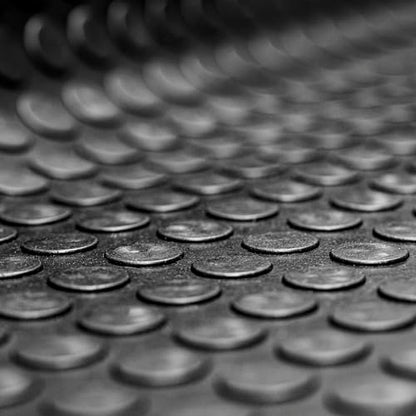MSI Premium Black Rubber Floor Mat Roll - 3.3 x 33 ft, 4mm Thick - Heavy-Duty, Waterproof, Non-Slip Coin Texture - Cuttable, Easy Clean, Multipurpose Matting for Garage, Gym, Workshop, Industrial Use