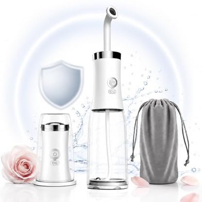 Rechargeable Portable Bidet Sprayer, 4 Pressure Options for Personal Cleaning, Travel Bag Included - Essentials for Postpartum/Perineal/Hemorrhoid Care