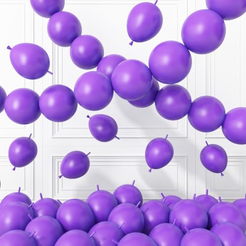 Purple Link Balloons,120Pcs 6Inch Purple Linking Balloons - color: Purple