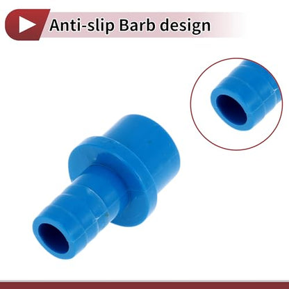 Plastic Hose Barb Fitting 1" x 5/8" Barb OD Straight Through Pipe Connector Blue 5 Pcs - color: Blue, size: 1" x 5/8" OD