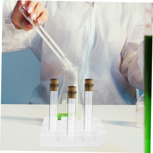 Cabilock 25holes Test Tube Rack Aquarium Tube Holder Sturdy Foam Stand Lab Test Storage Organizer - color: White