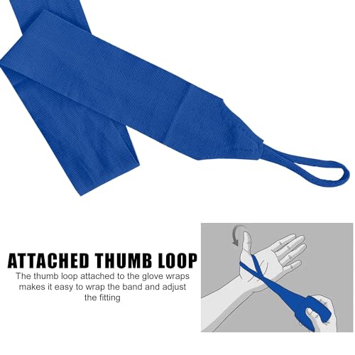 FARABI Kids Boxing Hand Wraps 100 Inches Long Junior Hand Wraps Boxing Hand Wraps Muay Thai Hand Wraps MMA Boxing Hand Wraps Men Boxing Hand Wraps Kids Boxing Hand Wraps Inner Gloves - color: Blue