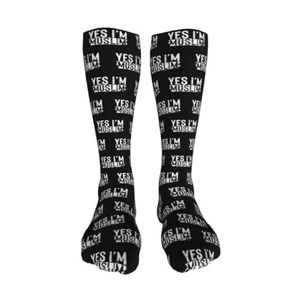 Muslim Islam Arabic Islamic Religious Allah God Be Casual Long Socks for Men's and Women's Soft Comfortable Warm