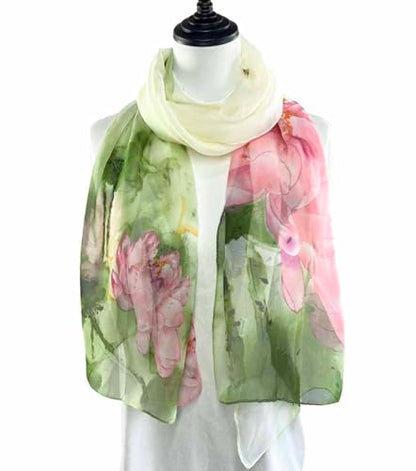 Xyueanlo Scarfs for Women Lightweight Scarves Fashion Print Floral Pattern Scarf Shawls - color: R-19