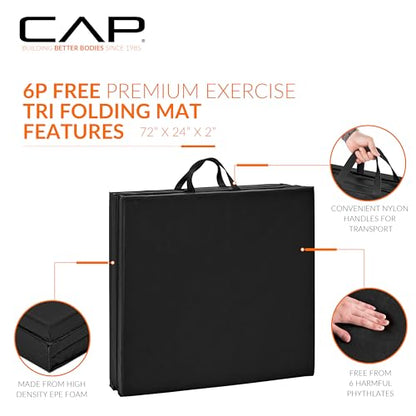 CAP Barbell All Purpose Folding Anti Tear Exercise Training Aerobic Fitness Gym & Gymnastics Balance Mat | Multiple options