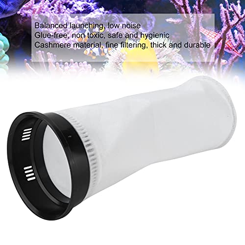 Filter Media Bag, with Flat Bottom Design and Reinforced Seam, for Aquarium Fish Tank Debris Trap and Water Circulation, Nylon Material