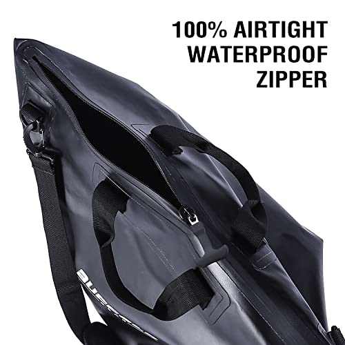 Fish Tournament Weigh in Bag for Bass Fishing, Heavy Duty Fish Bag for Caught Fish Waterproof,Leakproof,Puncture Resistant - color: Black-25×23in Upgraded