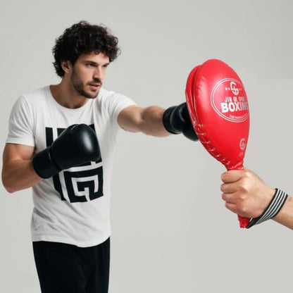 Boxing Paddles, Boxing Pads, Two-Panel Target, Louder Impact Sound | Strike Pads Punching Paddles for MMA Martial Arts,2 Pack - color: RED
