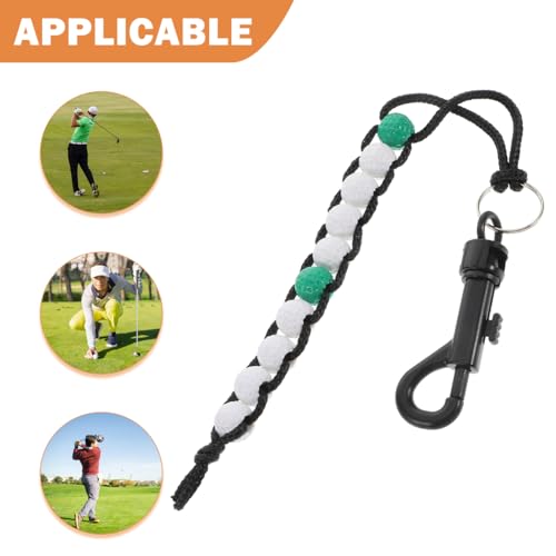 Abaodam Golf Beads Score Counter with Clip Portable Golf Stroke Counter for Men and Women Adjustable Scoring Tool for Course and Referee Use