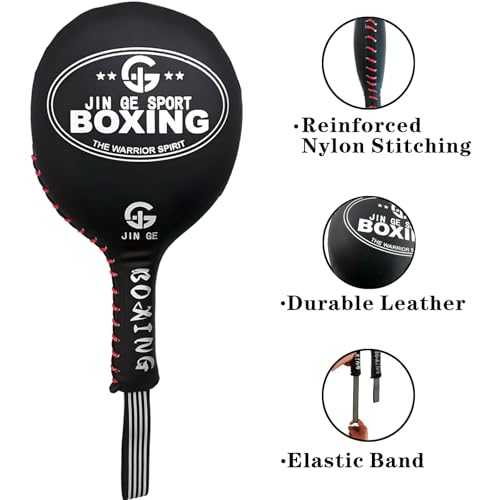 Boxing Paddles, Boxing Pads, Two-Panel Target, Louder Impact Sound | Strike Pads Punching Paddles for MMA Martial Arts,2 Pack - color: Black
