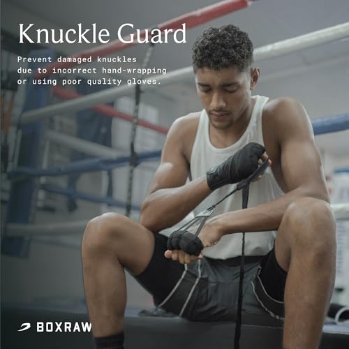 BOXRAW Boxing Knuckle Guards - Professional Knuckle Guards for Boxing & MMA - Padded Knuckle Protection with Wash Bag | Professional Knuckle Guards for Boxing, MMA & Muay Thai, Free Wash Bag, Durable & Breathable Protectors, Left & Right Pair - size: Smal