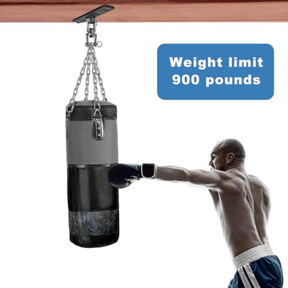 Kipika Heavy Bag Hanger Wall Mount Punching, Rotatable Heavy Duty Boxing Bag Bracket for Home Gym Indoor, Adjustable Length for Kickboxing Bag, Muay Thai Bag,Speed Bag - color: ‎A-Black
