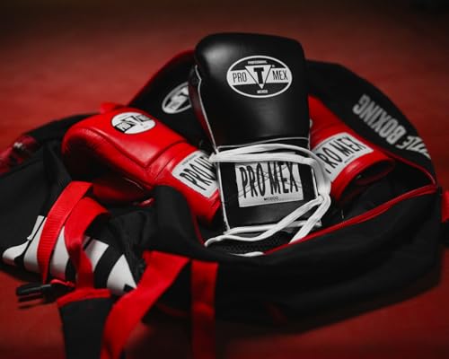 Title Boxing Pro Mex Professional Edge Lace Training/Sparring Boxing Gloves - color: Black, size: 18 oz