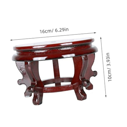 Veemoon Wooden Plant Stand Base for Flower Pot Indoor, round High-density Board Holder 14cm Inner Diameter 10cm Height, Heavy Duty Support to 70lbs for Vase, Planter, Aquarium Display