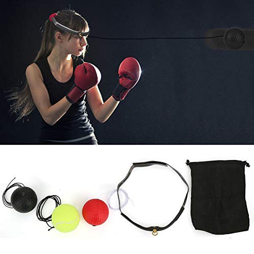 Cocoarm Boxing Reflex Ball Set, 3 Difficulty Levels Boxing Ball with Headband, Reflex Ball Ball Reflex Boxing Training, Fight Skill and Hand Eye