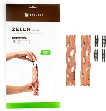 Zella Regular Extension Kit (2 Extensions) - Wooden Extendable Plant Trellis for Indoor Climbing Houseplants - Modular Plant Support - size: Regular Extension Kit