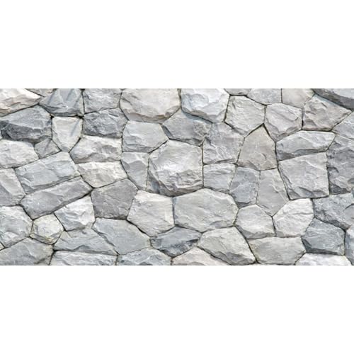 AWERT 30x18 inches White Stone Aquarium Background Rocky Fish Tank Background Rock Terrarium Background Durable Polyester Background,30x18in75x45cm