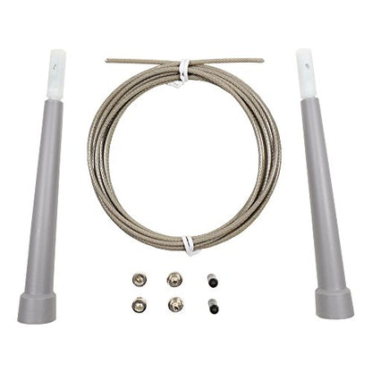 10 FT Adjustable Speed Jump Rope for Crossfit Boxing MMA Double Unders WOD Skipping Workout Fitness Cardio Endurance Training Martial Arts - Adjustable for Men, Women, Children - color: Gray