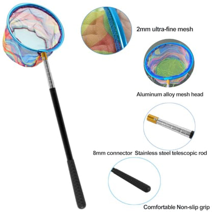 FishingNet2PieceSetRetractableNet forCatchingFrogs andTadpoles - color: Blue + Pink, size: 68.5