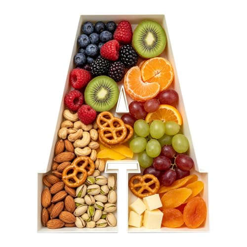 10 Inch Plastic Fillable Letter for Charcuterie, Party Table Centerpiece, Waterproof (A Style) - style: A Style