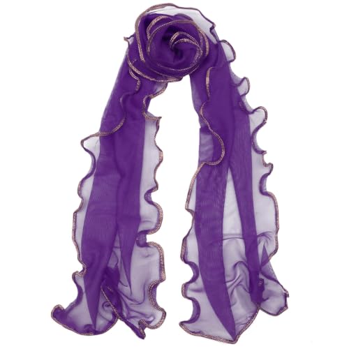 Scarf for Women Lightweight Sheer Shawl Wraps Soft Hair Head Scarf - color: Purple