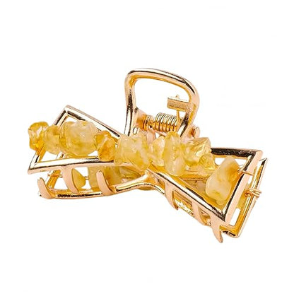 Natural Citrine Elegant Gravel Crystal Decorative Jewelry,Crystals and Healing Stones,Use Everyday Hair Styling - color: Citrine