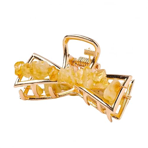 Natural Citrine Elegant Gravel Crystal Decorative Jewelry,Crystals and Healing Stones,Use Everyday Hair Styling - color: Citrine