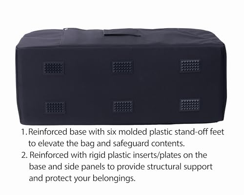 85L Military-Style Duffle Backpack, Rigid Panels | 85L 600D military-style duffle with rigid bottom and side panels for deployment, camping, hunting, road trips, and go-bags - color: Black