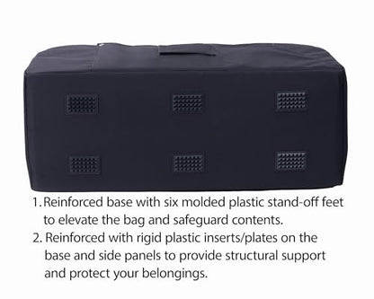 85L Military-Style Duffle Backpack, Rigid Panels | 85L 600D military-style duffle with rigid bottom and side panels for deployment, camping, hunting, road trips, and go-bags - color: Black