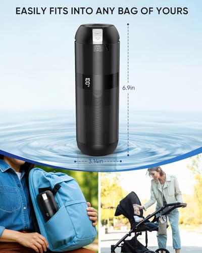 Portable Bidet for Travel - Electric Travel Bidet with 180° Adjustable Nozzle, 2 Spray Modes & IPX7 Waterproof | Rechargeable Personal Hygiene Solution for On-The-Go Adults - color: Black