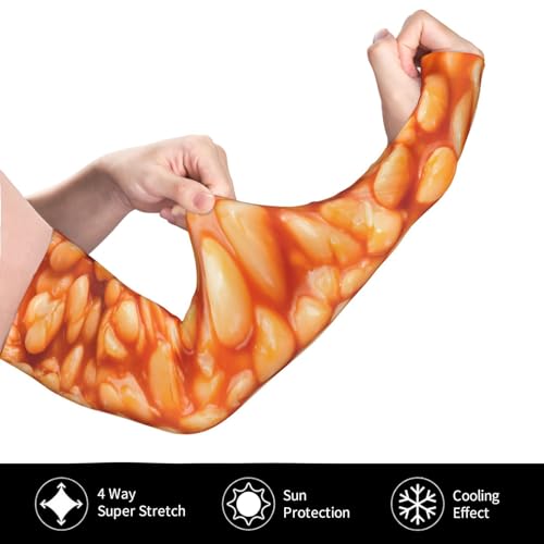 Cooling Arm Sleeves Cover Summer Sun Protection Arm Sleeves For Men Women Baseball Cycling Golf Running - color: Baked Beans 24