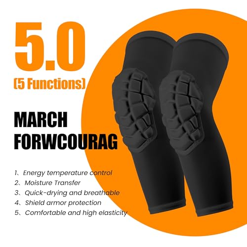 Basketball knee pads, compression leg covers for teenagers and adults, wrestling knee pads, football volleyball, pickleball, weightlifting knee pads (1 black long knee pad, Small) - color: Black, size: Small