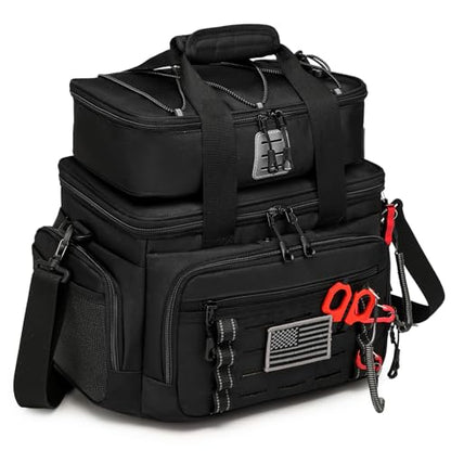 Fishing Tackle Bag, Detachable Fishing Reels Storage Pouch, Fishing Gear Organizer, Adjustable Shoulder Strap Fishing Bags for Saltwater & Freshwater - color: Black