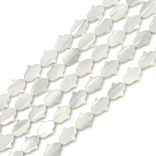 8x10mm Natural White Mother of Pearl Shell Flower Beads for Jewelry Making - color: 8x10mm Flower Shape