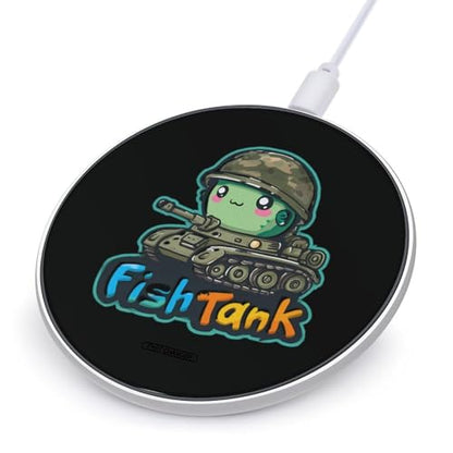 Cute Fish Tank Cute Charger Pad 10W Fast Charging Stand with USB Cable