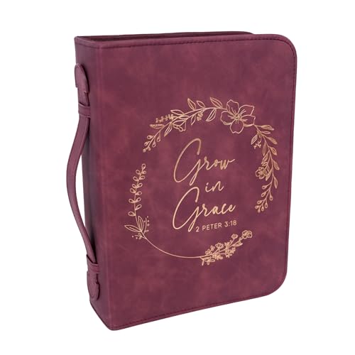Bible Cover Case for Women - Minimalist Design Debossed Bible Case, Large Bible Covers for Women – Bible Accessories (BurgundyGold)