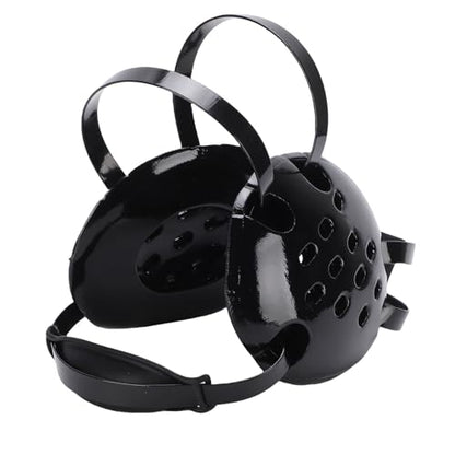 Wrestling Headgear with 11 Holes Adjustable Protective Breathable Ear Guard, Black NBR Sponge Dipped Paint, Chin Pad for Jiu Jitsu, Wrestling, MMA