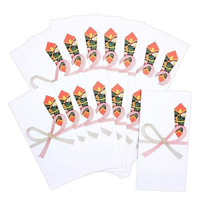 Japanese Traditional Paper Cash Gift Envelopes, 15 Pack - size: 7.07 x 3.50 in (15 Pack)